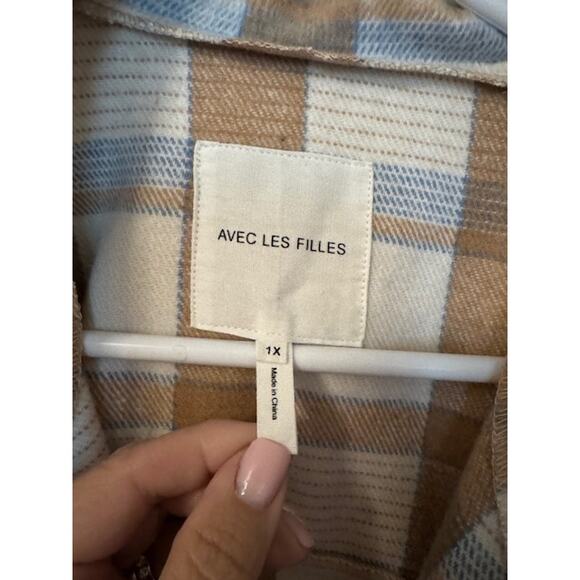 Anthropologie Avec Les Fillies Boxy Plaid Shacket XL - Picture 10 of 10